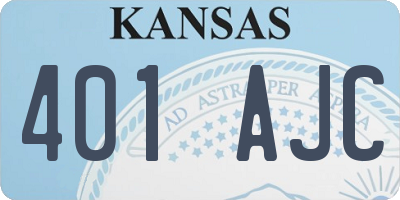 KS license plate 401AJC