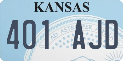 KS license plate 401AJD
