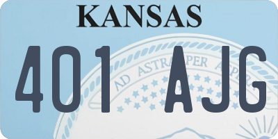 KS license plate 401AJG