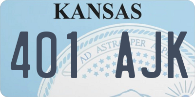 KS license plate 401AJK