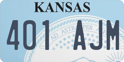 KS license plate 401AJM