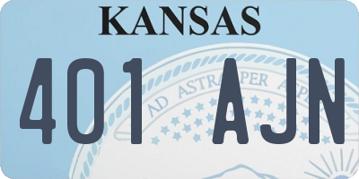 KS license plate 401AJN