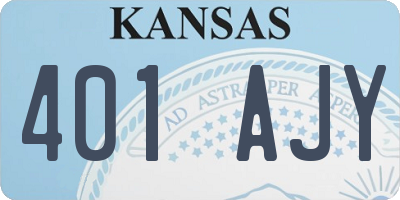 KS license plate 401AJY