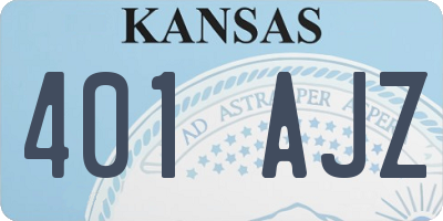 KS license plate 401AJZ