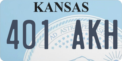 KS license plate 401AKH