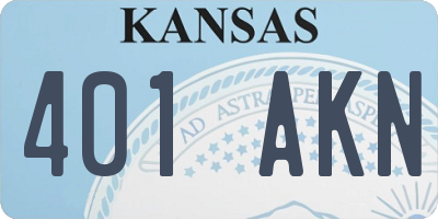 KS license plate 401AKN