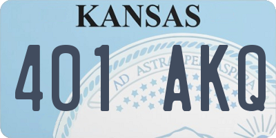 KS license plate 401AKQ