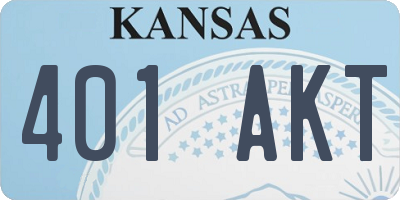 KS license plate 401AKT