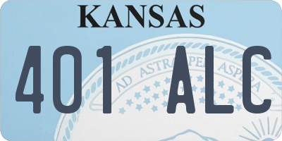 KS license plate 401ALC