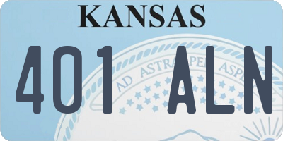 KS license plate 401ALN