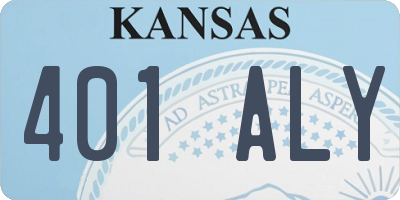 KS license plate 401ALY