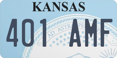 KS license plate 401AMF