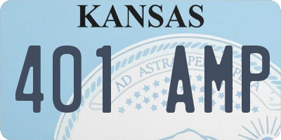 KS license plate 401AMP