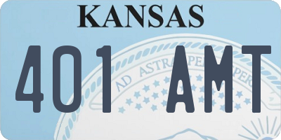 KS license plate 401AMT