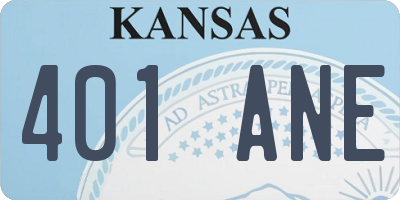 KS license plate 401ANE