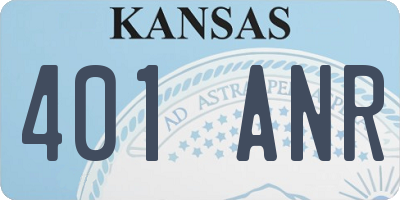 KS license plate 401ANR
