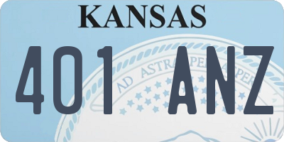 KS license plate 401ANZ
