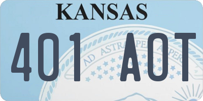 KS license plate 401AOT