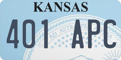 KS license plate 401APC