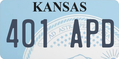 KS license plate 401APD