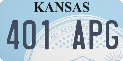 KS license plate 401APG