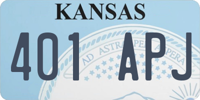 KS license plate 401APJ