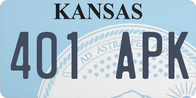 KS license plate 401APK