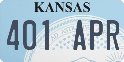 KS license plate 401APR