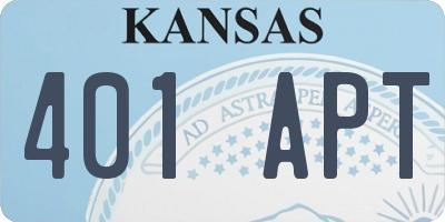 KS license plate 401APT