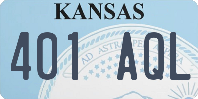 KS license plate 401AQL