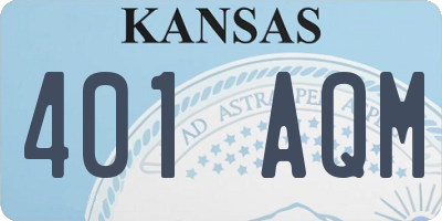 KS license plate 401AQM