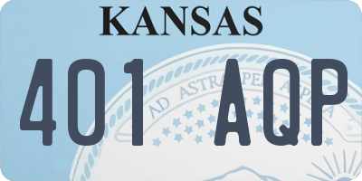 KS license plate 401AQP