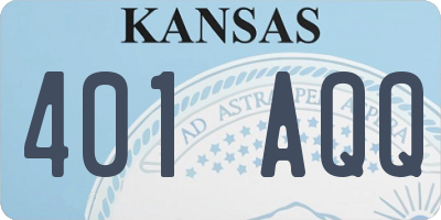 KS license plate 401AQQ