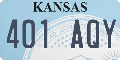 KS license plate 401AQY