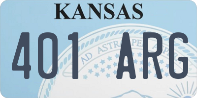 KS license plate 401ARG