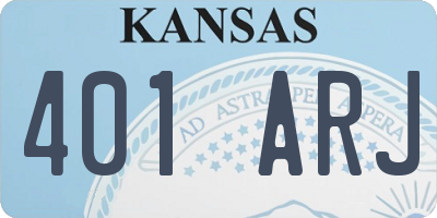 KS license plate 401ARJ