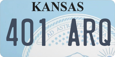 KS license plate 401ARQ