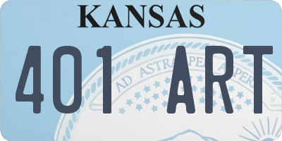 KS license plate 401ART