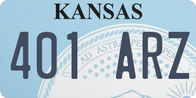 KS license plate 401ARZ