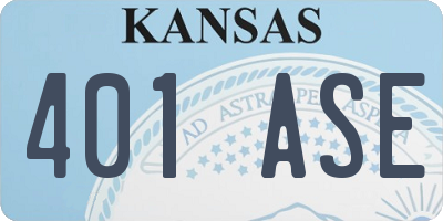 KS license plate 401ASE