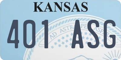 KS license plate 401ASG