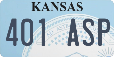 KS license plate 401ASP