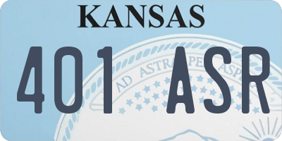KS license plate 401ASR