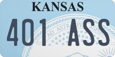 KS license plate 401ASS