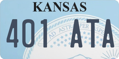 KS license plate 401ATA