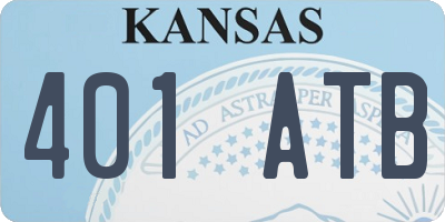 KS license plate 401ATB