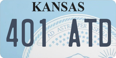 KS license plate 401ATD