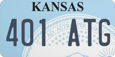 KS license plate 401ATG