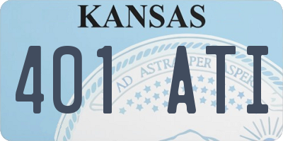 KS license plate 401ATI