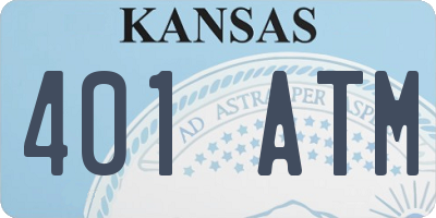 KS license plate 401ATM